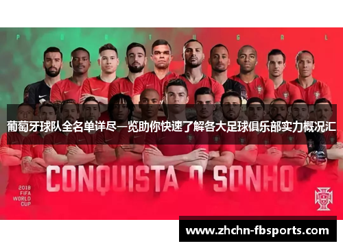 葡萄牙球队全名单详尽一览助你快速了解各大足球俱乐部实力概况汇